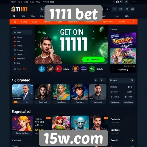 Interface do usuário do site 1111 bet
